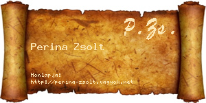 Perina Zsolt névjegykártya